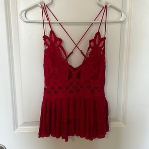 Gorgeous red Laced Top